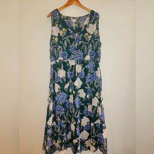 Merona Floral Maxi Dress Size XXL